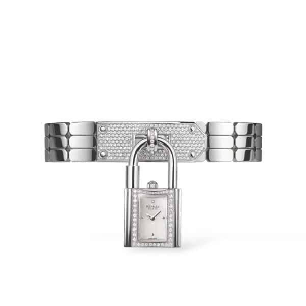 Hermes Kelly Diamond Mini model 16mm Silver Watch - Image 2