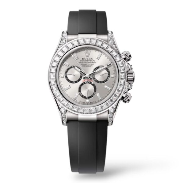 Rolex Cosmograph Daytona 40mm 126539TBR White Gold With Diamond-Set Dial Oysterflex Bracelet