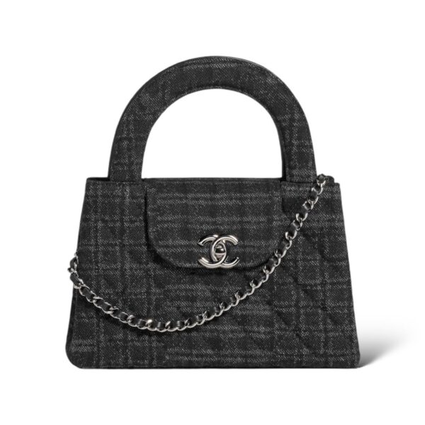 CHANEL Small Kelly Shopper Bleu Washed Denim Bag