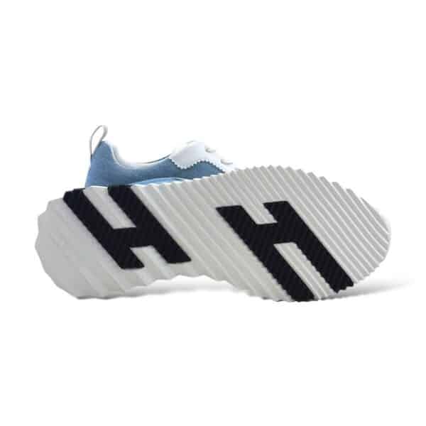 Hermes Bouncing 38 EU Bleu Clair/Blanc Sneakers - Image 3