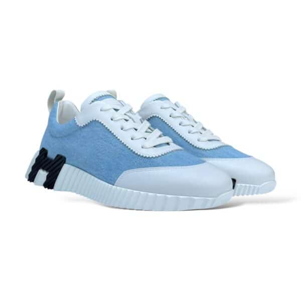 Hermes Bouncing 38 EU Bleu Clair/Blanc Sneakers