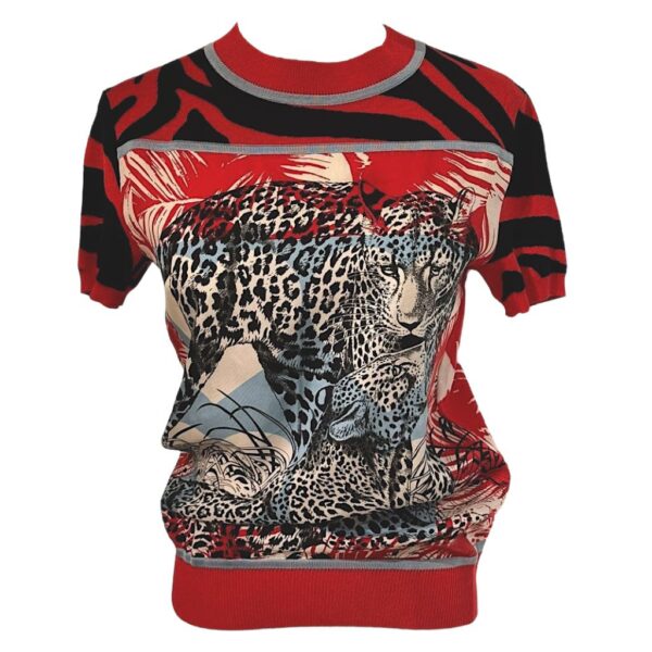 Hermes Pull MC Jungle Love Wil 19 Rouge Primai Shirt 34