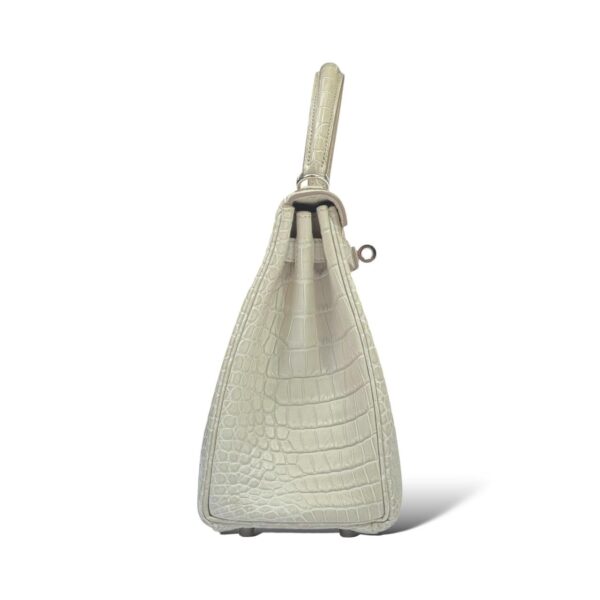 Hermes Kelly 25 Beton Croco PHW - Image 3