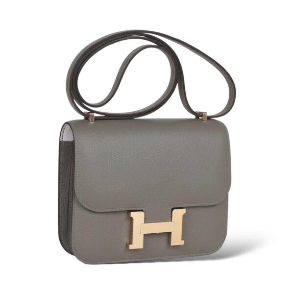 Hermes Constance 18 Mirror Gris Meyer/Gris Pale Evercolor PBHW - Image 2