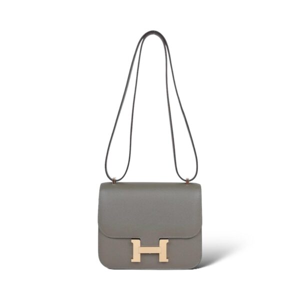 Hermes Constance 18 Mirror Gris Meyer/Gris Pale Evercolor PBHW - Image 5
