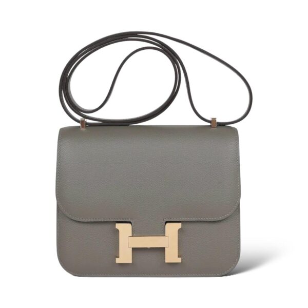 Hermes Constance 18 Mirror Gris Meyer/Gris Pale Evercolor PBHW