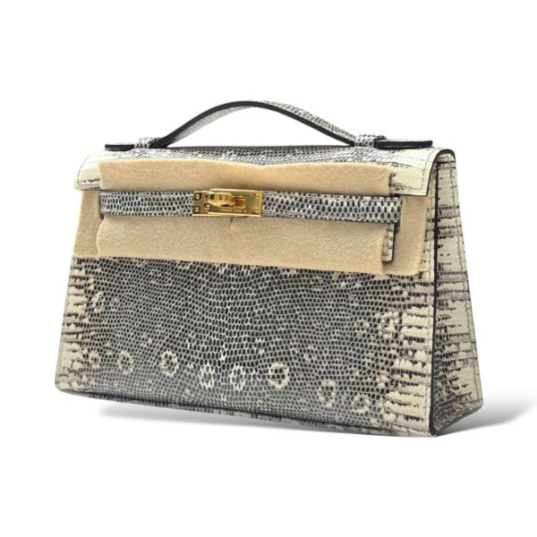 Hermes Kelly Pochette Ombre Lizard GHW - Image 2