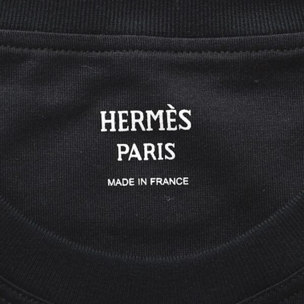 Hermes Droit Poche Brodee T-shirt Noir 38 - Image 5