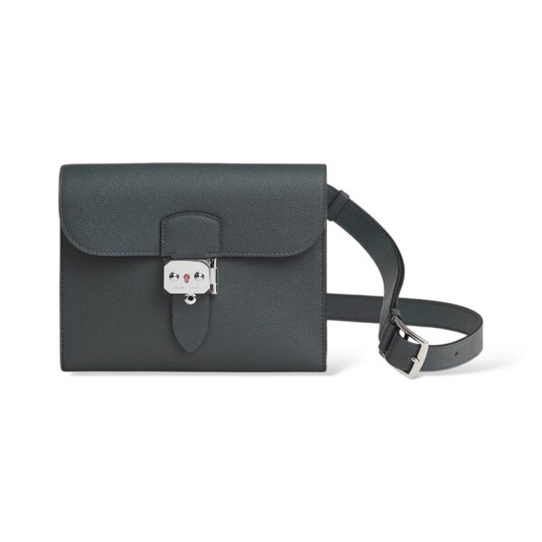 Hermes Sac a Depeches 21 Gris Misty Epsom PHW