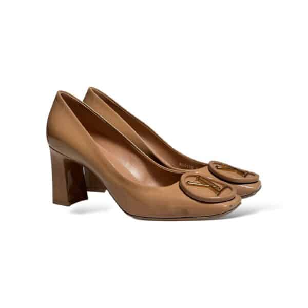 Louis Vuitton Beige Patent Leather Madeleine Pumps 36 EU