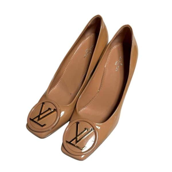 Louis Vuitton Beige Patent Leather Madeleine Pumps 36 EU - Image 6