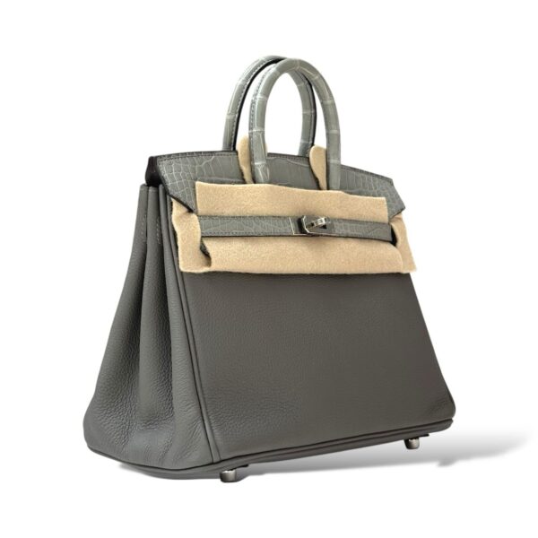 Hermes Birkin 25 Gris Meyer/Ciment Touch PHW - Image 2