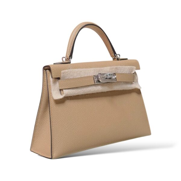 Hermes Kelly Mini Poussiere Epsom PHW - Image 2