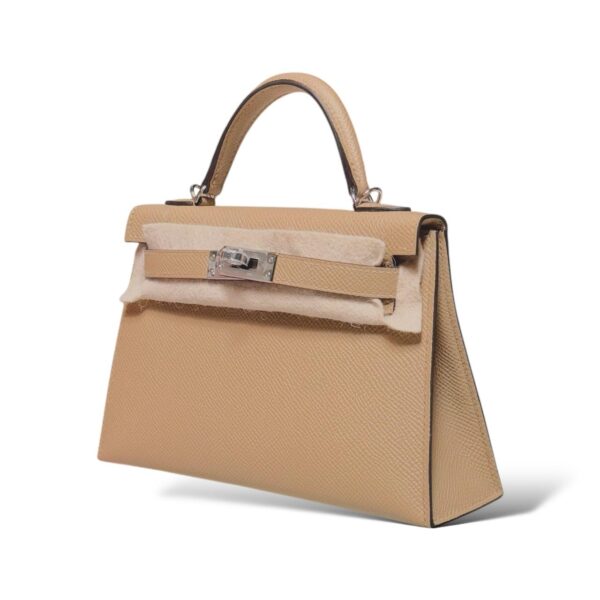 Hermes Kelly Mini Poussiere Epsom PHW - Image 5