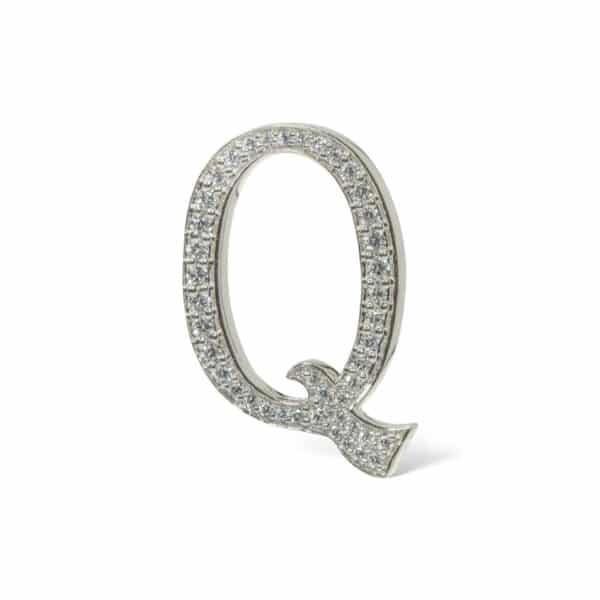 18K White Gold with Natural White Diamonds Charms - Large