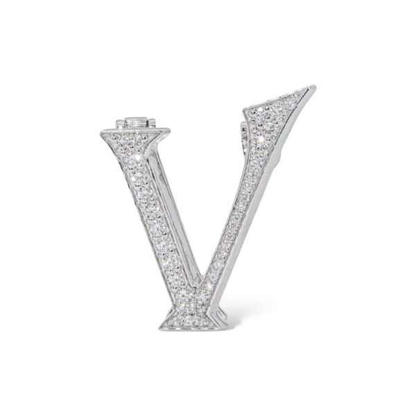 18K White Gold with Natural White Diamonds Charms - Large