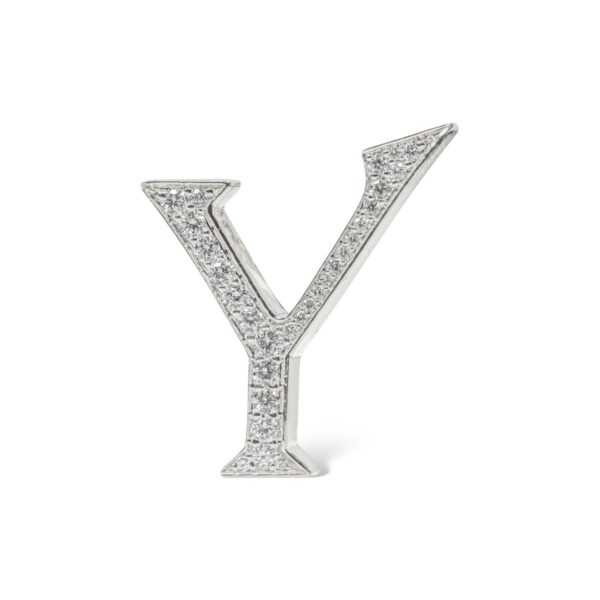 18K White Gold with Natural White Diamonds Charms - Large