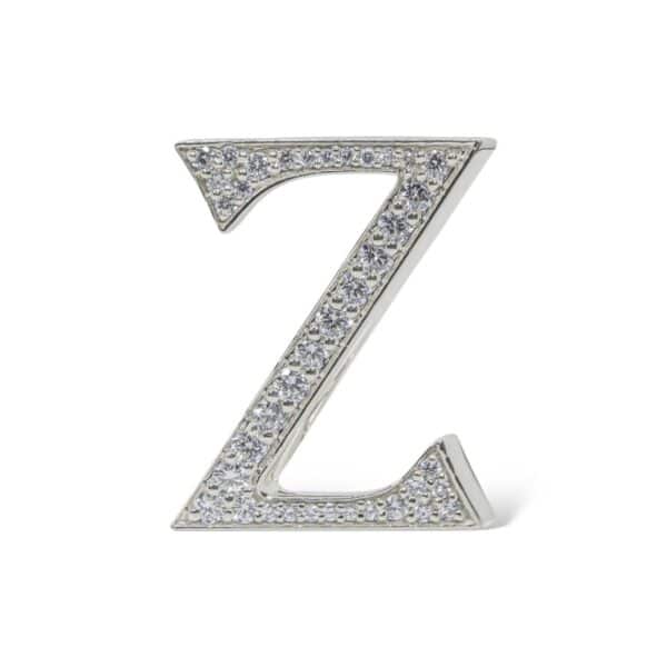 18K White Gold with Natural White Diamonds Charms - Large