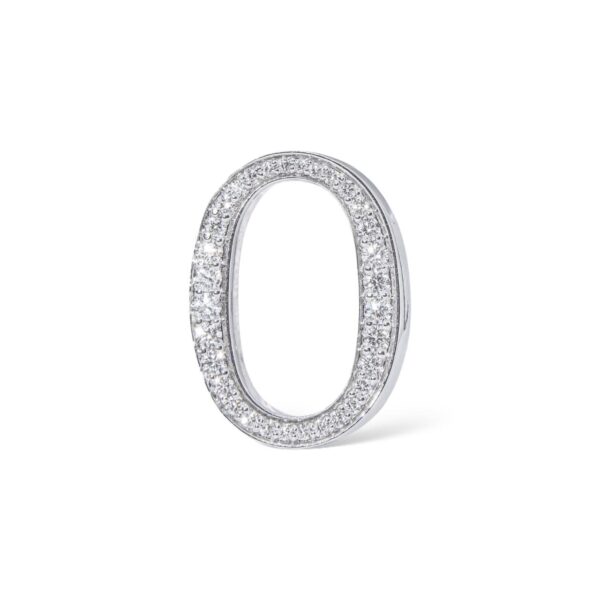 18K White Gold with Natural White Diamonds Charms - Medium