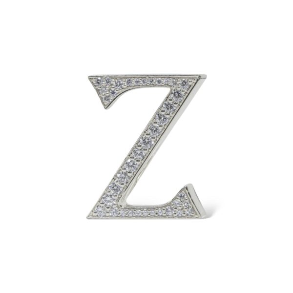 18K White Gold with Natural White Diamonds Charms - Medium