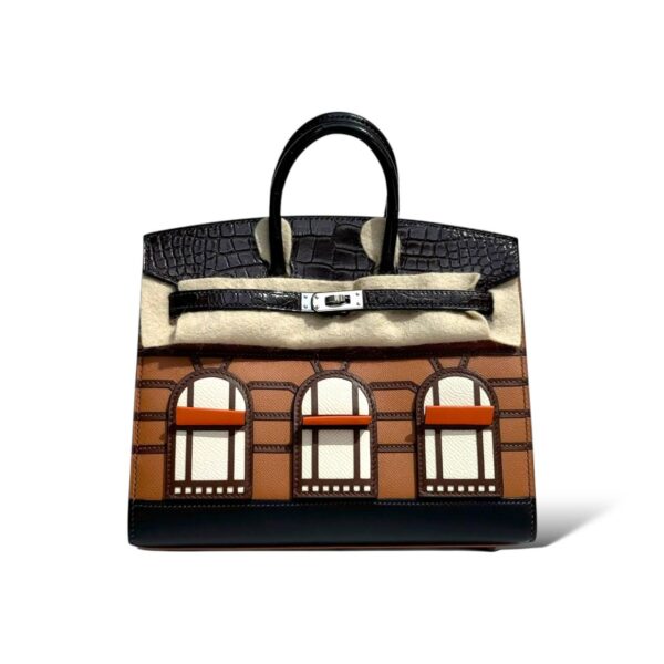 Hermes Birkin 20 Faubourg Gold/Ebene Epsom Touch PHW