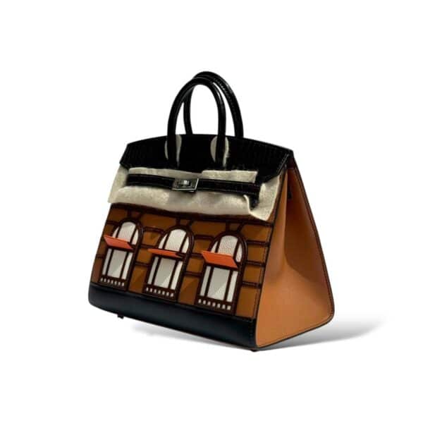Hermes Birkin 20 Faubourg Gold/Ebene Epsom Touch PHW - Image 5