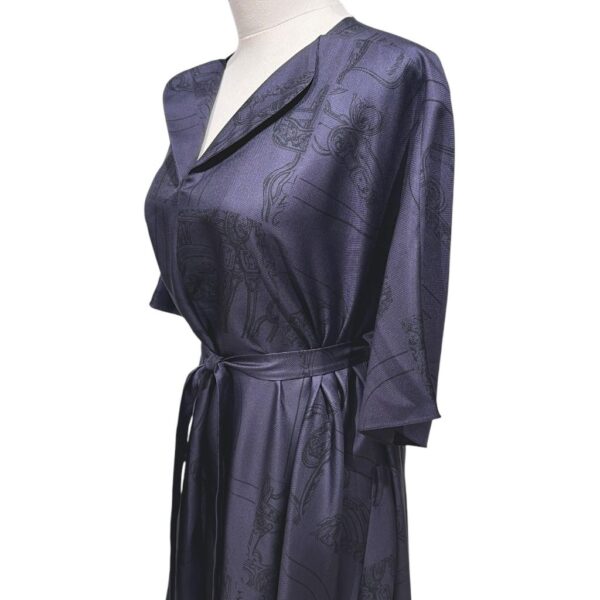 Hermes belted Caftan "En Desordre Finesse" Velvet Size 42 - Image 2