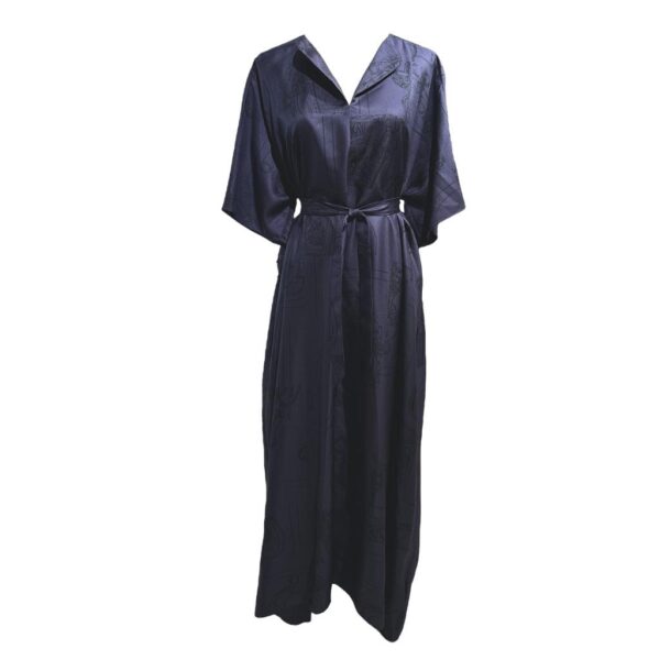 Hermes belted Caftan "En Desordre Finesse" Velvet Size 42