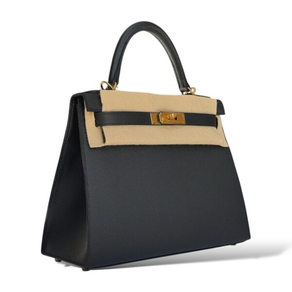 Hermes Kelly 28 Black Epsom GHW - Image 2