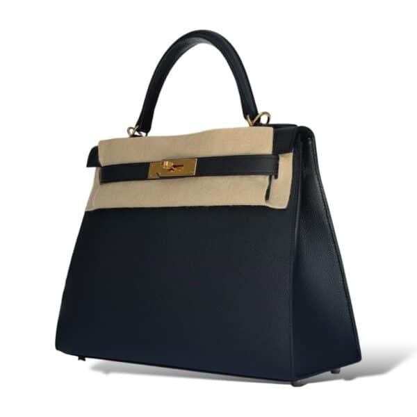 Hermes Kelly 28 Black Epsom GHW - Image 5