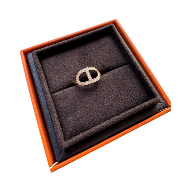 Hermes Chaine d'ancre Contour ring medium model 51 - Image 2