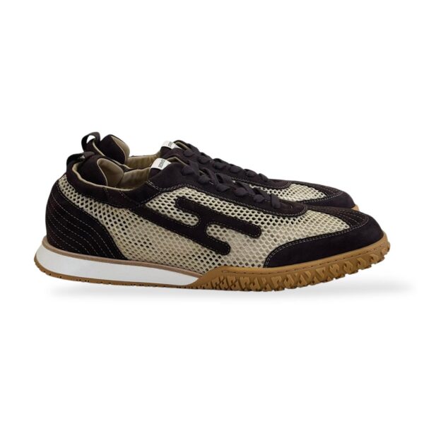 Hermes Jet 44 EU Beige Lin/Marron Ebene Sneakers - Image 2