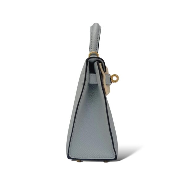 Hermes Kelly Mini Bleu Glacier Epsom GHW - Image 3