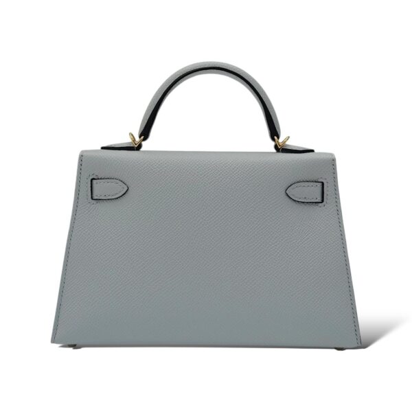 Hermes Kelly Mini Bleu Glacier Epsom GHW - Image 4