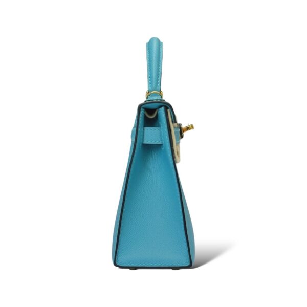 Hermes Kelly Mini Bleu de Nord Veau Madame GHW - Image 3