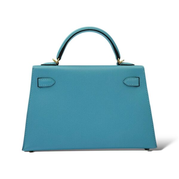 Hermes Kelly Mini Bleu de Nord Veau Madame GHW - Image 4