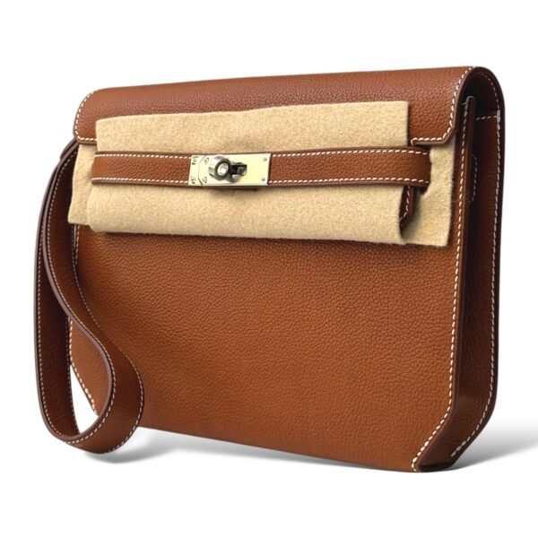 Hermes Kelly Depeche Fauve Barenia Faubourg PHW - Image 4