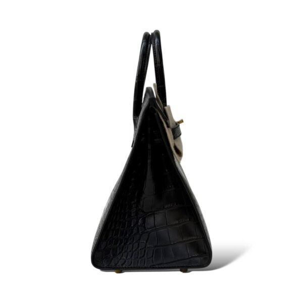 Hermes Birkin 25 Black Sellier Crocodile Matte GHW - Image 3