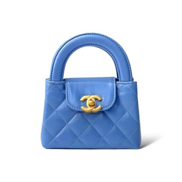 Chanel Mini Shopping Bag Slate Blue GHW