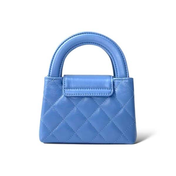 Chanel Mini Shopping Bag Slate Blue GHW - Image 5
