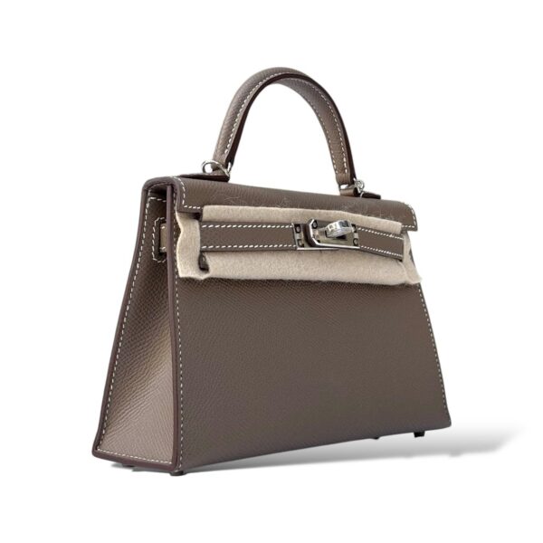 Hermes Kelly Mini Etoupe Epsom PHW - Image 2