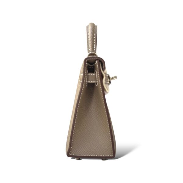 Hermes Kelly Mini Etoupe Epsom PHW - Image 3