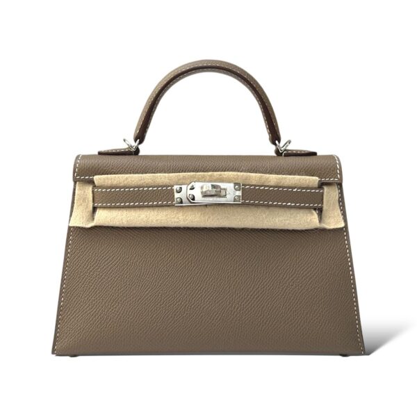 Hermes Kelly Mini Etoupe Epsom PHW