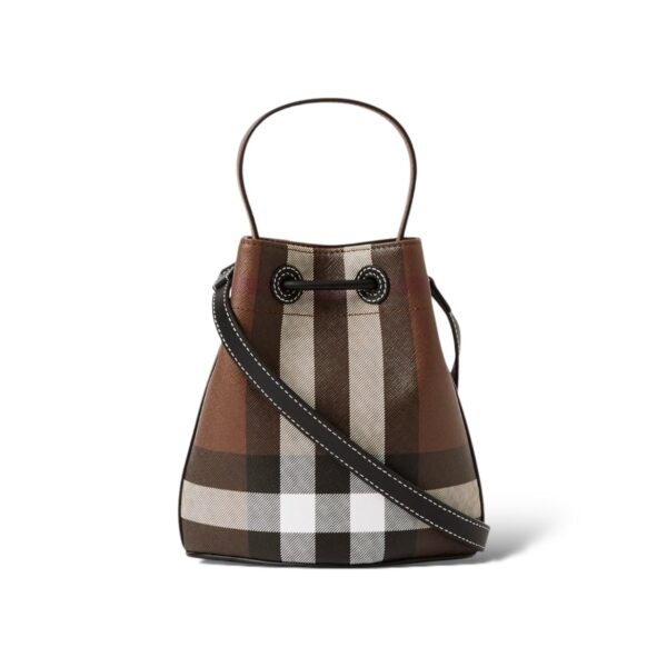 Burberry Mini TB Bucket Dark Birch Brown Bag - Image 3