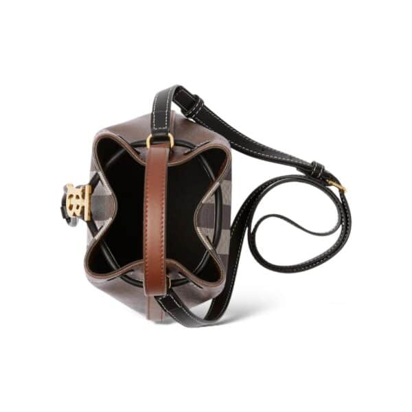 Burberry Mini TB Bucket Dark Birch Brown Bag - Image 4