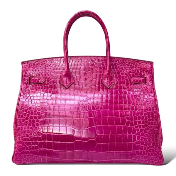 Hermes Birkin 35 Rose Sheherazade Croco GHW - Image 4