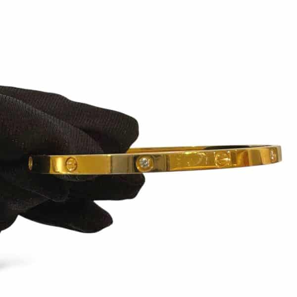 Cartier Love Bracelet Yellow Gold Small Model, 6 Diamonds 17 - Image 3