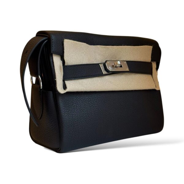 Hermes Kelly Messenger Black Togo PHW PM - Image 3
