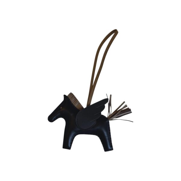Hermes Rodeo Charm Black/Etoupe with Wings MM