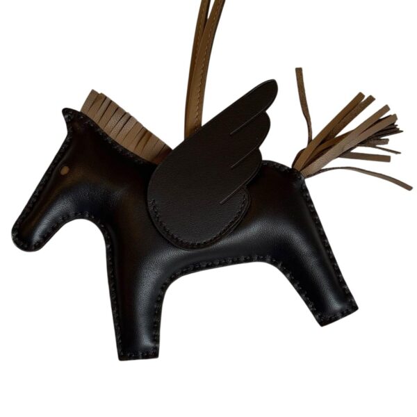 Hermes Rodeo Charm Black/Etoupe with Wings MM - Image 2